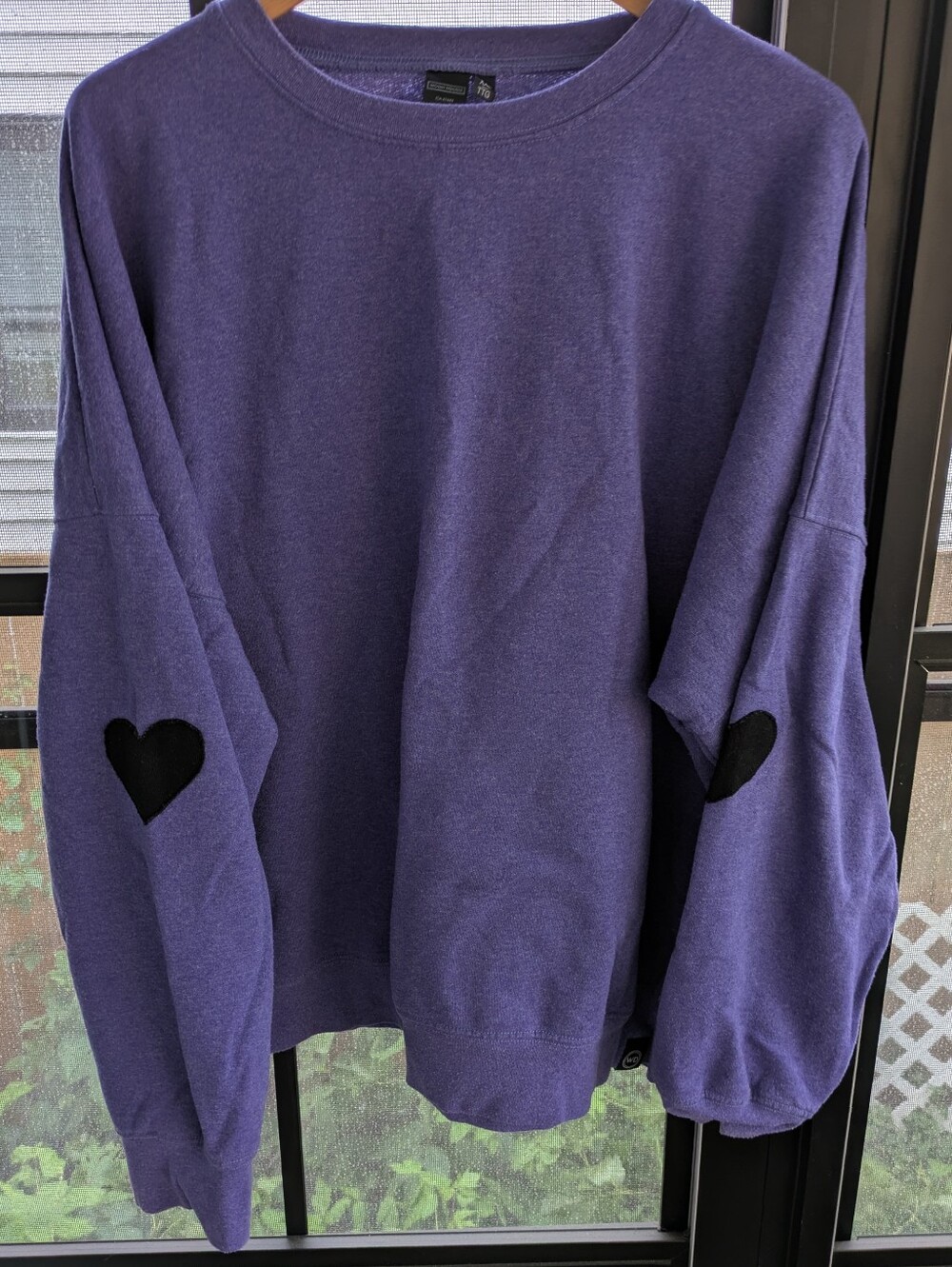 Purple Heart-Elbow Women's Crewneck Sweatshirt